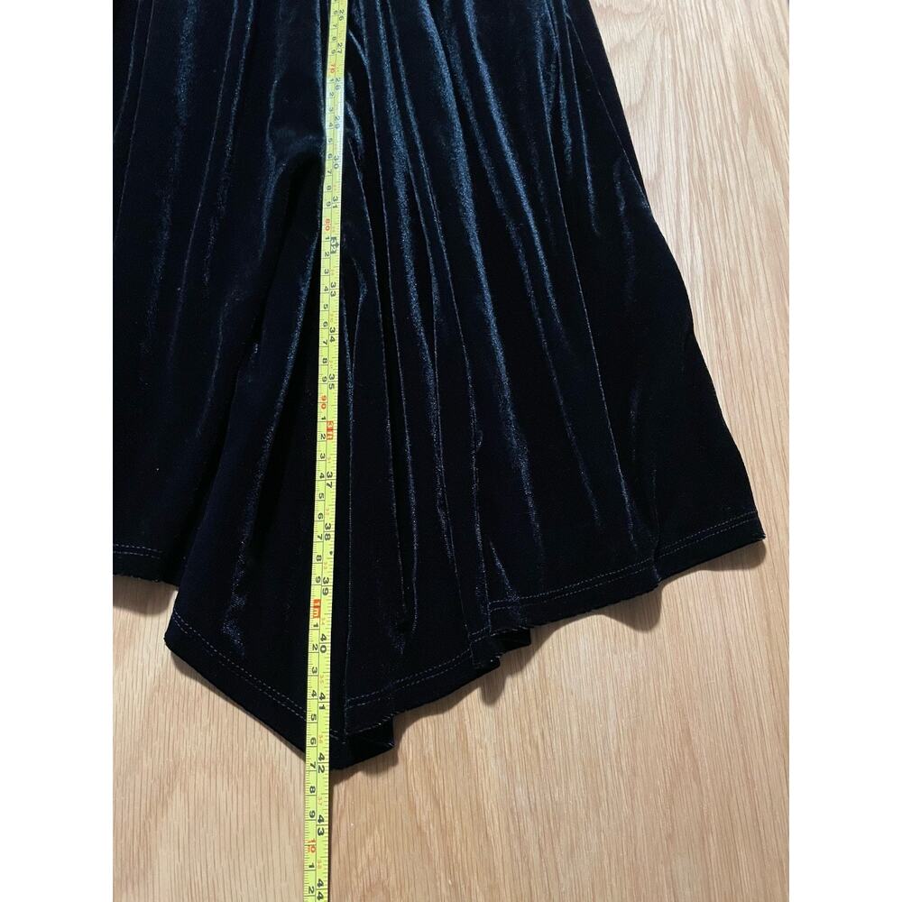 Torrid Nightfall Black Velvet Lace-Up Mock Neck Bell Sleeve A-Line Dress 3X Goth - Picture 8 of 12